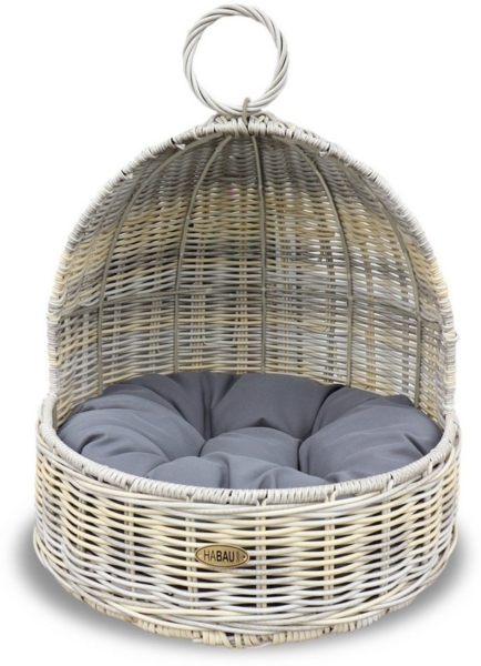 HABAU Tierbett Katzenhöhle / Katzenbett / Hunde- & Katzensofa, mit Kissen