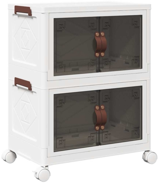 vidaXL Aufbewahrungsbox mit Rädern Stapelbar 2-stöckig 28 L 4012367