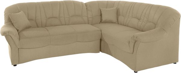 DOMO collection Ecksofa Bahia, zeitlos und elegant, bequeme Armlehnen, L-Form, wahlweise mit Bettfunktion