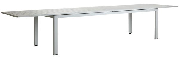 Gartenesstisch Lomma XL von Brafab, aus Aluminium, modern, ausziehbar, hellgrau, 260-380x100 cm Bild 3