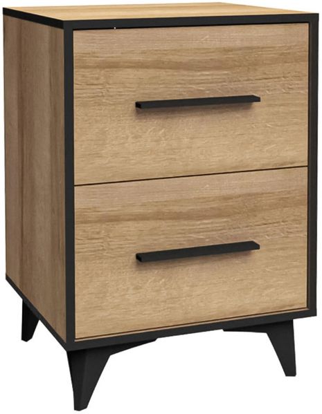 AX LIVING Beistelltisch mit Stauraum Fabriani Eiche Riviera 47,5 cm