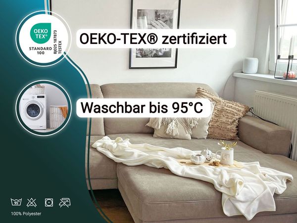 Wohndecke, ZOLLNER, 130 x 170 cm, 100% Polyester, in vielen modernen Farben verfügbar