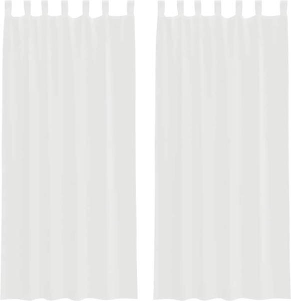 vidaXL Voile Vorhänge mit Schlaufen 2 Stk. Weiß 140x225 cm 4102333