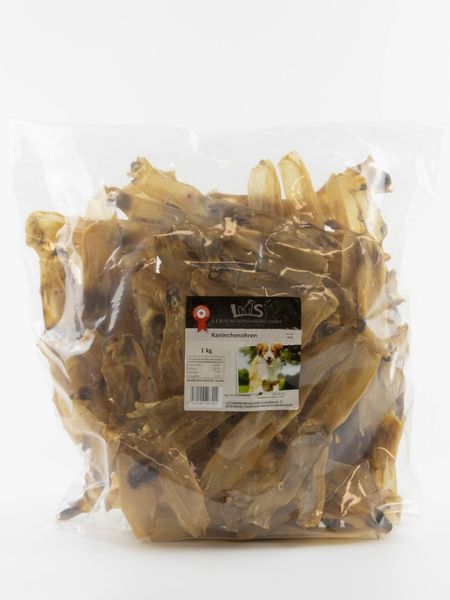L&S Hundesnack Kaninchenohren 1 kg