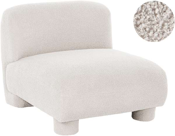 Sesselmodul MJALBI Bouclé Cremeweiß