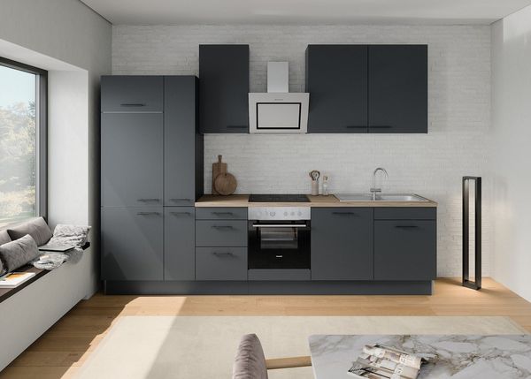 OPTIFIT Küchenzeile Fiona, Breite 320 cm, mit Hanseatic-E-Geräten,in Premium oder Basic