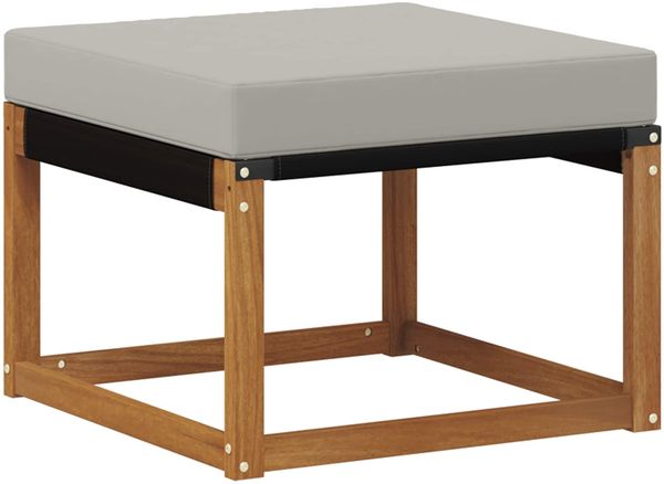 vidaXL Outdoor-Sofagarnitur mit Kissen 9 pcs Natürlich und Hellgrau 3368986 Bild 10