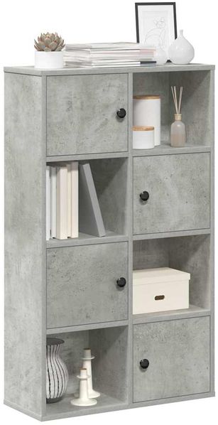 vidaXL Bücherregal Betongrau 60x24x101,5 cm Holzwerkstoff 860394