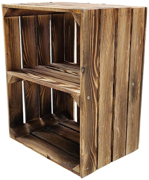 Holzkisten Regal 4er Set 50 x 40 x 30cm mit Ablage kurz Bild 7