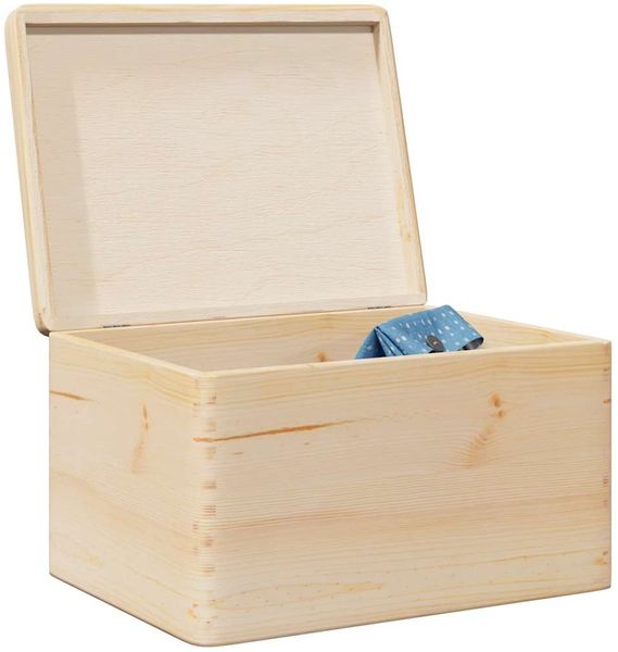 vidaXL Holzkiste mit Deckel 40x30x23 cm Massivholz Kiefer 4017390