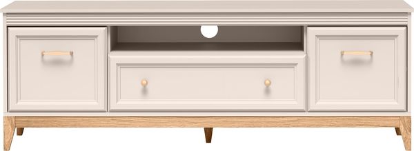 AX LIVING TV Lowboard Nymphen Cashmere 75 Zoll 1 Schublade 2 Türen MDF Eiche