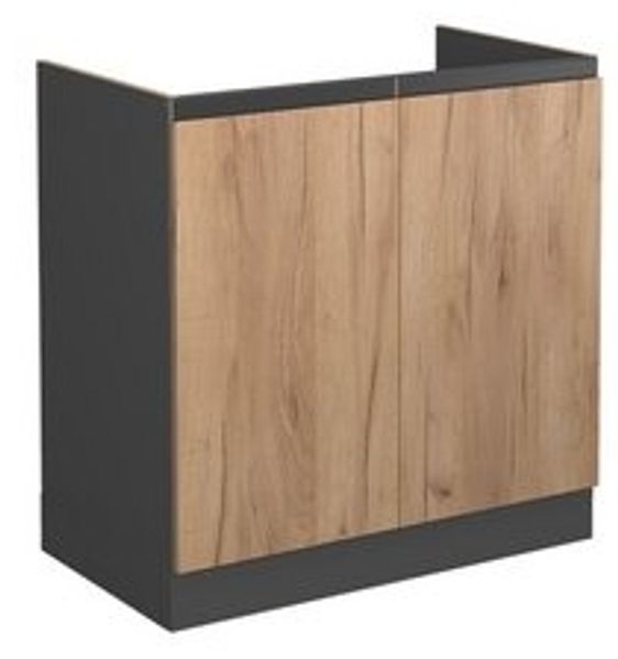 Küchenunterschrank R-Line Goldkraft Eiche 80 cm J-Shape, ohne Arbeitsplatte Vicco Bild 6