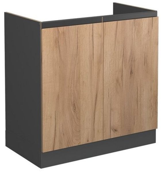Küchenunterschrank R-Line Goldkraft Eiche 80 cm J-Shape, ohne Arbeitsplatte Vicco Bild 4