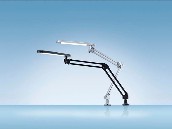 Hansa LED-Tischleuchte 4 Stars, mit Klemme, silber