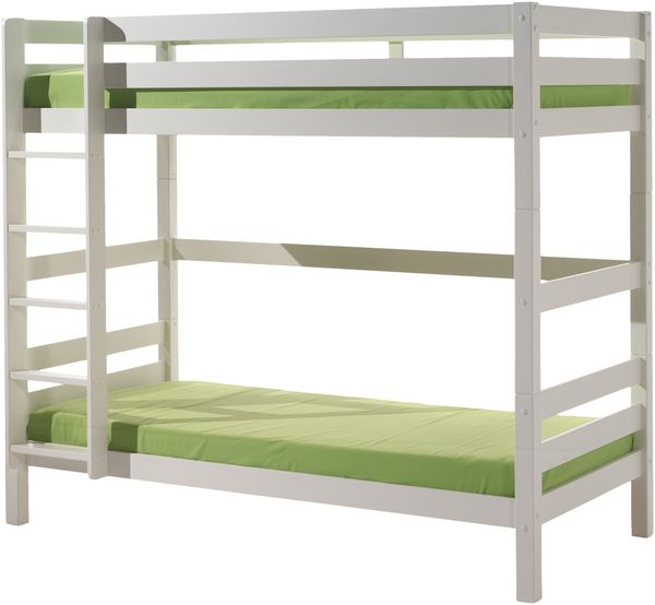 Vipack 'Pino' hohes Etagenbett 90x200 cm, weiß, Kiefer massiv Bild 2