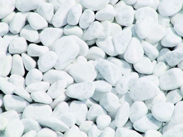 BURI Carrara Marmorkies 25 kg Sack | Weißer Zierkies Körnung 16-25 mm | Naturstein Kies für Garten, Beet, Blumentopf & Teich | Dekorativer Marmorkies für stilvolle Gartengestaltung