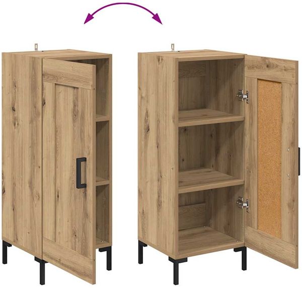vidaXL Sideboard Olden Artisan-Eiche 34,5 x 34 x 90 cm 881652 Bild 12