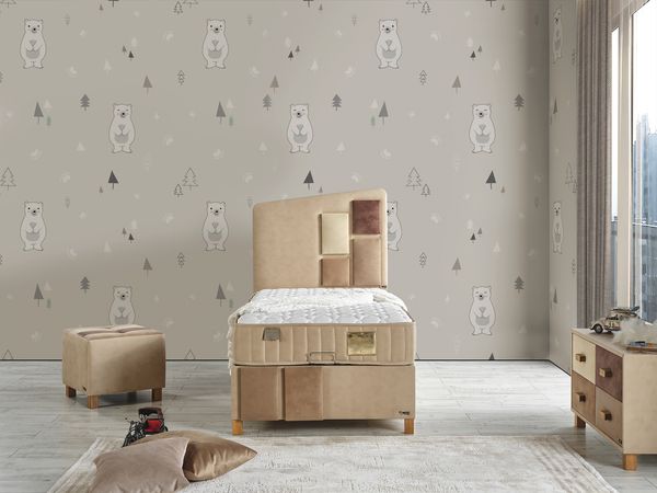 Schlafzimmer-Set "Liliana" – Bett mit Bettkasten, Hocker, Kommode und Matratze-Braun