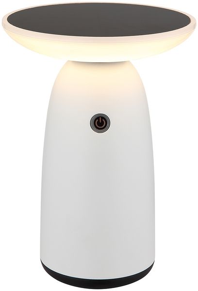 LED Solarleuchte, Touch-Dimmer, USB-C, IP54, Weiß, H 22,5 cm