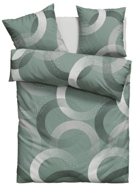 my home Bettwäsche Balisa, Linon, 2 teilig, ab Größe 135x200 cm, aus 100% Baumwolle, Bettwäsche mit Kreisen Bild 4