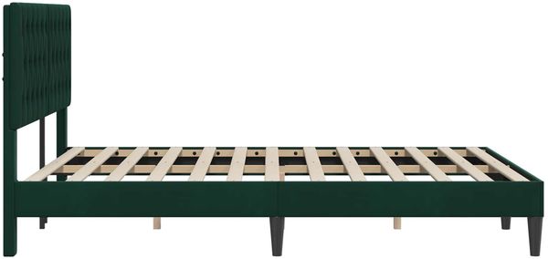 vidaXL Bettrahmen mit Kopfteil Dunkelgrün 140 x 200 cm Samt 42027669 Bild 5