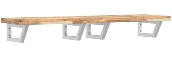 vidaXL Waschbeckenregal Wandmontage Stahl und Akazienholz 3302710