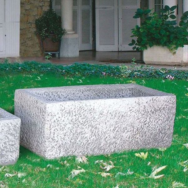 Casa Padrino Luxus Blumenkübel Grau 97 cm - Garten Deko Pflanzentopf - Made in Italy
