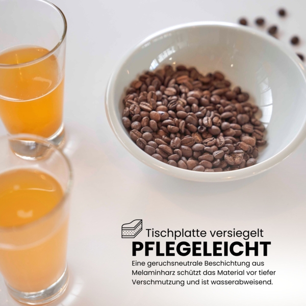 bümö Multifunktionstisch Buche, Tisch 120 x 80 cm, Tischfuß verchromt - einfacher Tisch klein, Besprechungstisch System D-Serie, Konferenztisch, Meetingtisch, Mehrzwecktisch, Pausentisch, DR12-6-C Bild 3