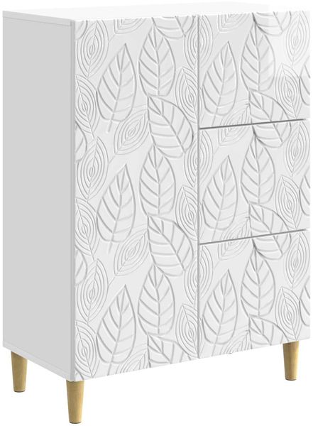 vidaXL Sideboard Hochglanz Weiß 66 x 34,5 x 90 cm Holzwerkstoff 895089