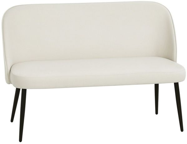 HOMCOM 2-Sitzer Sofa mit Metall- und Holzrahmen, Couch 1 Teile, samtartiger Stoffbezug, Beige