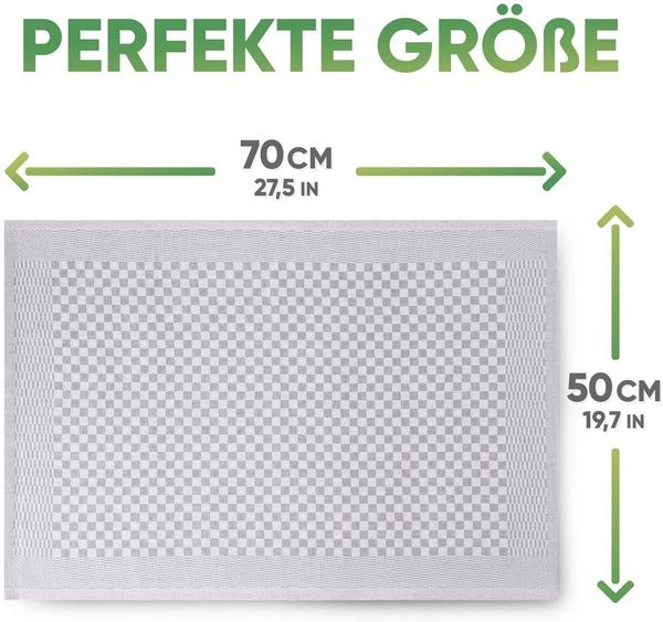 Loco Bird Geschirrtuch aus 100% Baumwolle, (Hochwertiges Handtuch für die Küche, 20-tlg, 50x70cm kariert), Geschirrhandtücher zum Abtrocknen