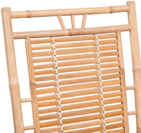 vidaXL Schaukelstuhl mit Kissen Bambus 3063909 Bild 4