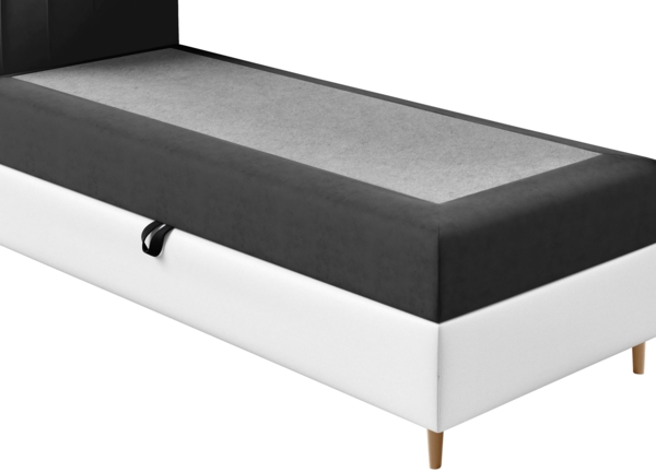 Boxspringbett Chapeni 'Junior 1' grün 80x200 cm Links Bild 4