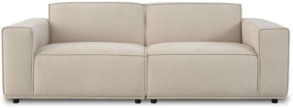 Home affaire 3-Sitzer Avelin, 228 cm, Chenille, Struktur-Boucle, mit Wellenunterfederung, Kedernaht, bodentief, Skandi-Design