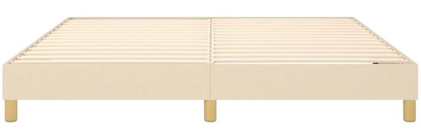 vidaXL Polsterbett, Stoff, 25,0 cm, Creme, 180x200 cm, mit Lattenrost, Natur Bild 5