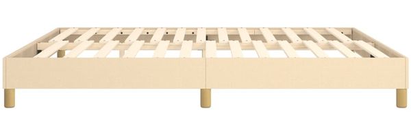 vidaXL Polsterbett, Stoff, 25,0 cm, Creme, 180x200 cm, mit Lattenrost, Natur Bild 6