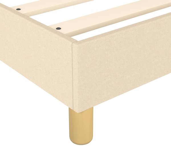 vidaXL Polsterbett, Stoff, 25,0 cm, Creme, 180x200 cm, mit Lattenrost, Natur Bild 7