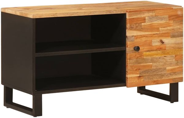 vidaXL TV-Schränk mit Regal Braun 80 x 33 x 46 cm Massivholz Mango 4018311