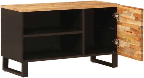 vidaXL TV-Schränk mit Regal Braun 80 x 33 x 46 cm Massivholz Mango 4018311