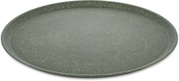 Koziol Großer Teller 4er-Set Connect Plate, Speiseteller, Kunststoff-Holz-Mix, Nature Ash Grey, 25. 5 cm, 7101701