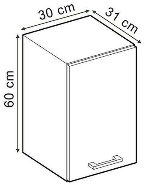 Hängeschrank R-Line Weiß Landhaus 30 cm Vicco Bild 2
