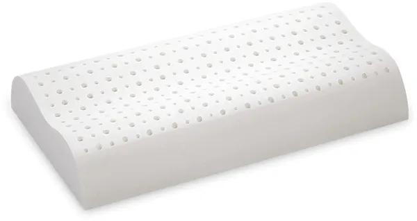 Letti Moderni Latexkissen Natur Anatomic - Nackenkissen Baumwoll Kissenbezug - 38x60, 38x80 Höhe 12 cm - 38x60x12 Bild 2