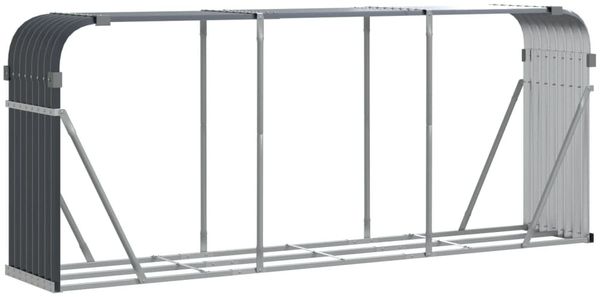 vidaXL Holzkorb Anthrazit 234x45x100 cm Verzinkter Stahl 364565 Bild 2