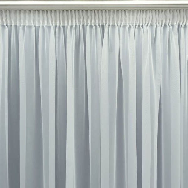 Gardinen by Justyna Gardine Gardine Voile Weiß mit Kräuselband und Bleiband (1 St), Kräuselband, halbtransparent, Fertiggardine,(Raffverhältnis 1:2),Halbtransparent,Pflegeleicht,Store Bild 4