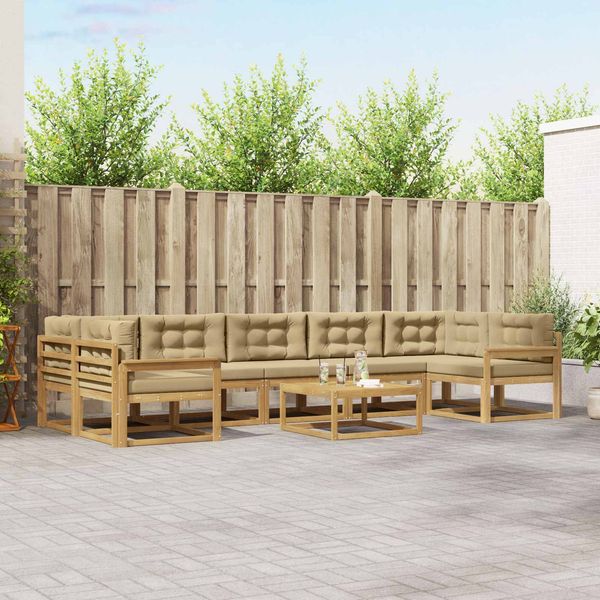 vidaXL Outdoor-Sofagarnitur mit Kissen 6 pcs Weiß und Beige 3386192