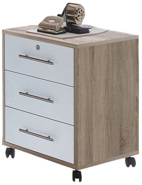 moebel-dich-auf Rollcontainer OFFICE EDITION, Metallgriffe, 1 Schubkasten abschließbar Bild 3