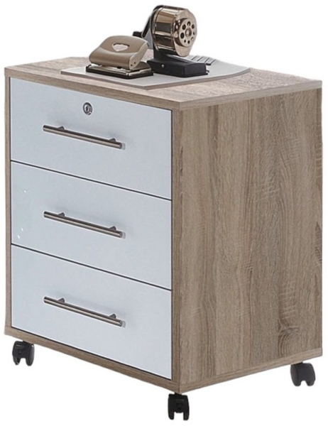 moebel-dich-auf Rollcontainer OFFICE EDITION, Metallgriffe, 1 Schubkasten abschließbar Bild 4