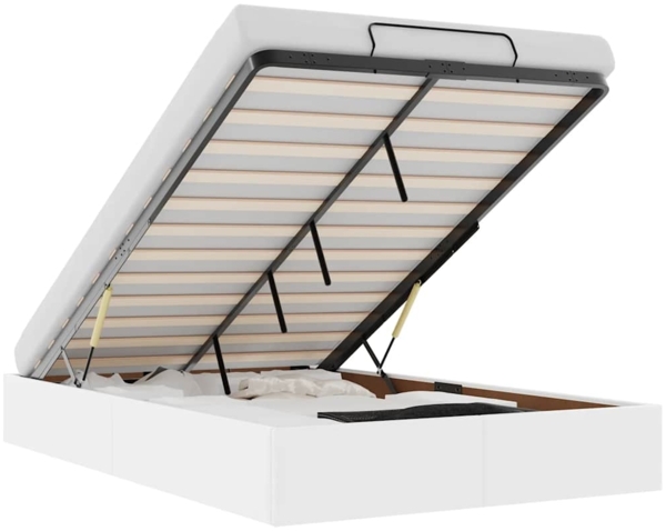 vidaXL Ottoman-Bett ohne Matratze Weiß 120x200 cm Kunstleder 3310795