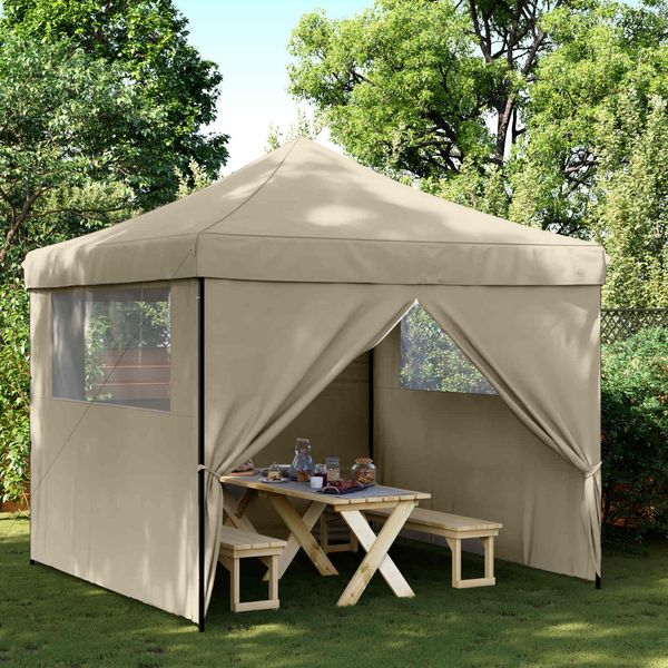 vidaXL Party-Zelt Taupe 292 x 292 x 315 cm Oxford-Stoff 42023568