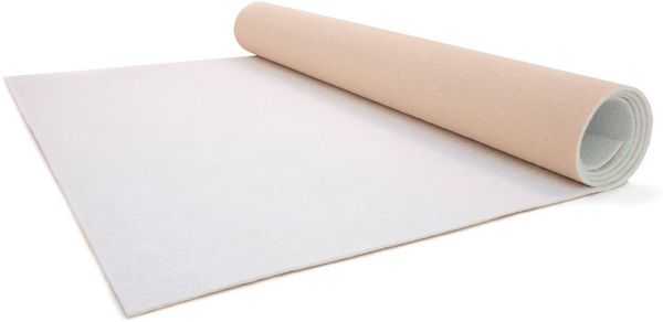 Primaflor-Ideen in Textil Läufer PODIUM, Made in Belgium, rechteckig, Höhe: 2,6 mm, Breite 100 cm, robuster Nadelfilz, Uni-Farben